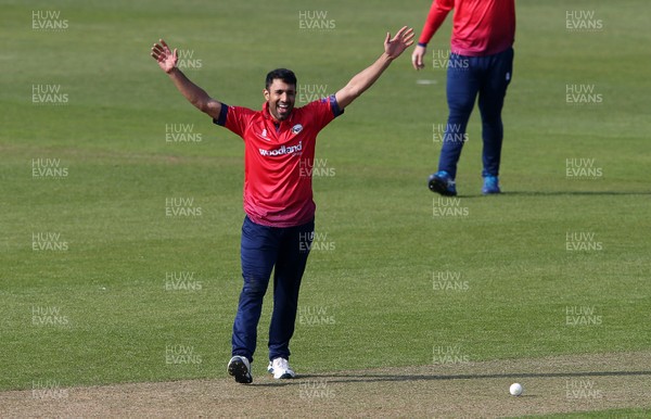 170419 - Glamorgan Cricket v Essex - Royal London One-Day Cup - Ravi Bopara of Essex celebrates the wicket of Graham Wagg of Glamorgan