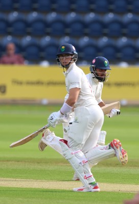 240926 Glamorgan v Essex, Rothesay County Championship Division 1 - Asa Tribe of Glamorgan and Zain ul Hassan of Glamorgan open the batting