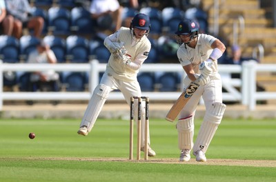 240926 Glamorgan v Essex, Rothesay County Championship Division 1 - Asa Tribe of Glamorgan plays a shot