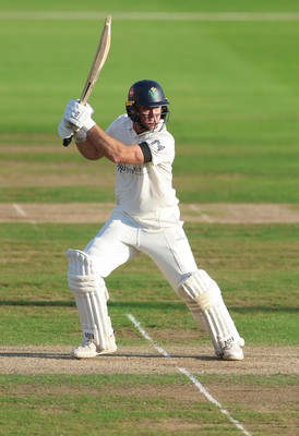 240926 Glamorgan v Essex, Rothesay County Championship Division 1 - Colin Ingram of Glamorgan plays a shot