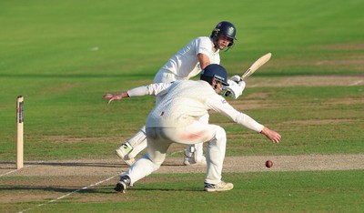 240926 Glamorgan v Essex, Rothesay County Championship Division 1 - Colin Ingram of Glamorgan plays a shot
