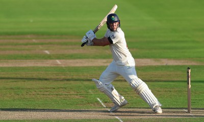 240926 Glamorgan v Essex, Rothesay County Championship Division 1 - Colin Ingram of Glamorgan plays a shot