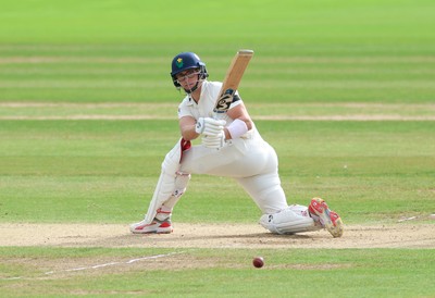 250926 Glamorgan v Essex, Rothesay County Championship Division 1 - Asa Tribe of Glamorgan plays a shot