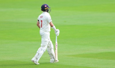 250926 Glamorgan v Essex, Rothesay County Championship Division 1 - Billy Root of Glamorgan takes to the pitch