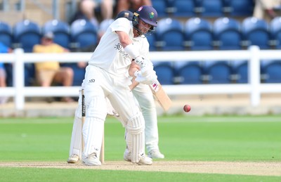 250926 Glamorgan v Essex, Rothesay County Championship Division 1 - Billy Root of Glamorgan plays a shot