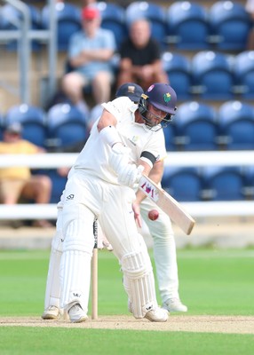 250926 Glamorgan v Essex, Rothesay County Championship Division 1 - Billy Root of Glamorgan plays a shot