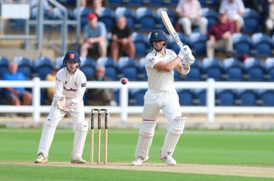250926 Glamorgan v Essex, Rothesay County Championship Division 1 - Asa Tribe of Glamorgan plays a shot