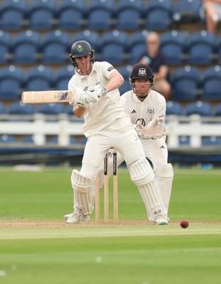 010725  Glamorgan v Gloucestershire, Rothesay County Championship Division 2 - Ben Kellaway of Glamorgan  plays a shot