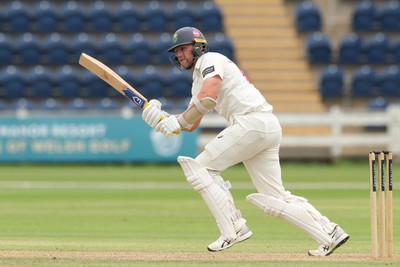 010725  Glamorgan v Gloucestershire, Rothesay County Championship Division 2 - Timm van der Gugten of Glamorgan plays a shot