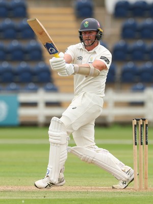 010725  Glamorgan v Gloucestershire, Rothesay County Championship Division 2 - Timm van der Gugten of Glamorgan plays a shot