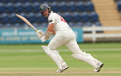 010725  Glamorgan v Gloucestershire, Rothesay County Championship Division 2 - Timm van der Gugten of Glamorgan plays a shot