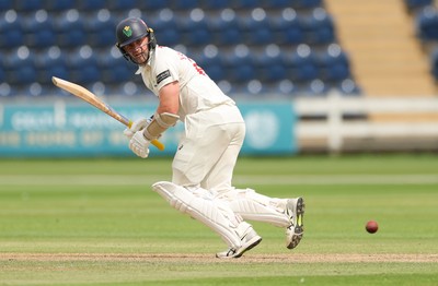 010725  Glamorgan v Gloucestershire, Rothesay County Championship Division 2 - Timm van der Gugten of Glamorgan plays a shot