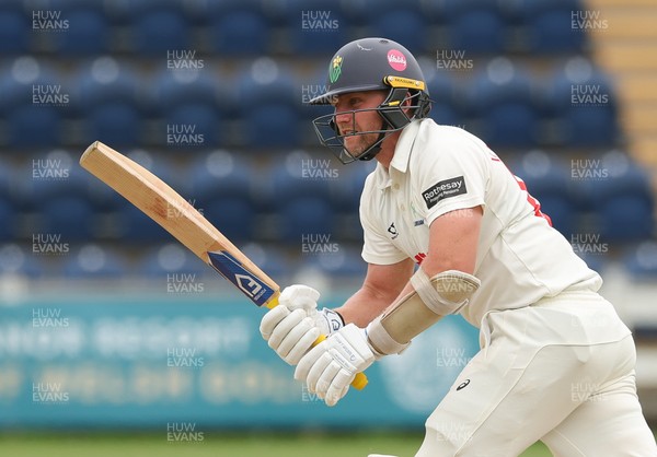 010725  Glamorgan v Gloucestershire, Rothesay County Championship Division 2 - Timm van der Gugten of Glamorgan plays a shot