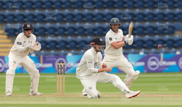 010725  Glamorgan v Gloucestershire, Rothesay County Championship Division 2 - Timm van der Gugten of Glamorgan plays a shot