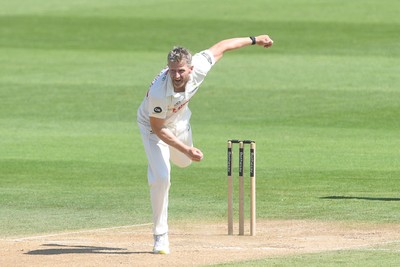 020725 - Glamorgan v Gloucestershire - Rothesay County Championship - Timm Van Der Gugten of Glamorgan bowling