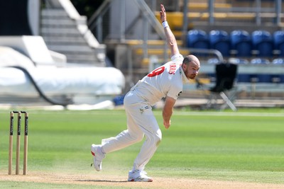 020725 - Glamorgan v Gloucestershire - Rothesay County Championship - James Harris of Glamorgan bowling