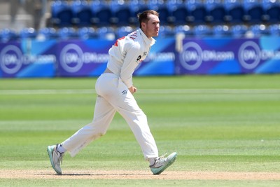 020725 - Glamorgan v Gloucestershire - Rothesay County Championship - Ben Kellaway of Glamorgan bowling