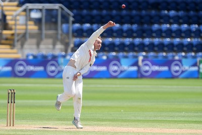 020725 - Glamorgan v Gloucestershire - Rothesay County Championship - Ben Kellaway of Glamorgan bowling