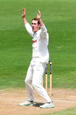 020725 - Glamorgan v Gloucestershire - Rothesay County Championship - Ben Kellaway of Glamorgan bowling