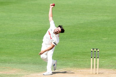 020725 - Glamorgan v Gloucestershire - Rothesay County Championship - Kiran Carlson of Glamorgan bowling