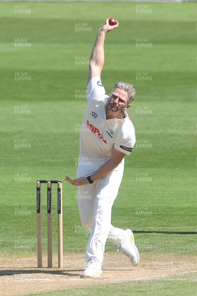 020725 - Glamorgan v Gloucestershire - Rothesay County Championship - Timm Van Der Gugten of Glamorgan bowling