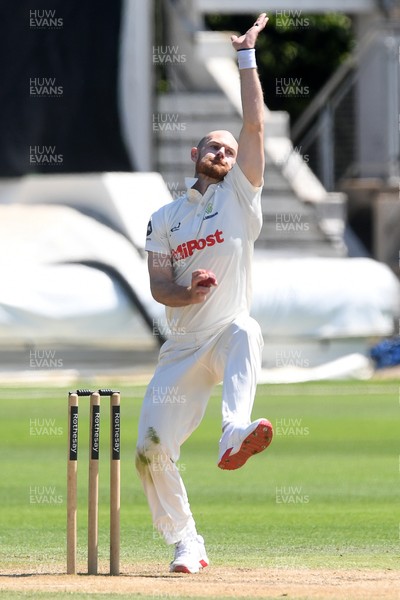 020725 - Glamorgan v Gloucestershire - Rothesay County Championship - James Harris of Glamorgan bowling