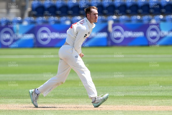 020725 - Glamorgan v Gloucestershire - Rothesay County Championship - Ben Kellaway of Glamorgan bowling