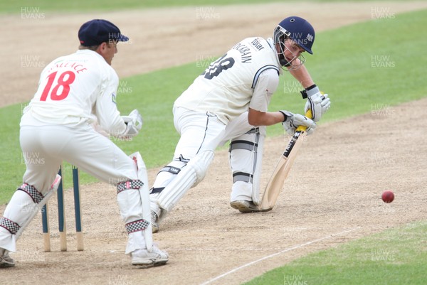 030812 - Glamorgan v Gloucestershire, LV County Championship Division 2 -  Gloucestershires' Ian Cockbain plays a shot past Glamorgans' Mark Wallace 