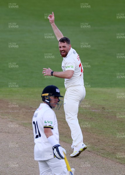 060423 - Glamorgan v Gloucestershire - LV= County Championship - David Lloyd of Glamorgan appeals for the wicket of James Bracey