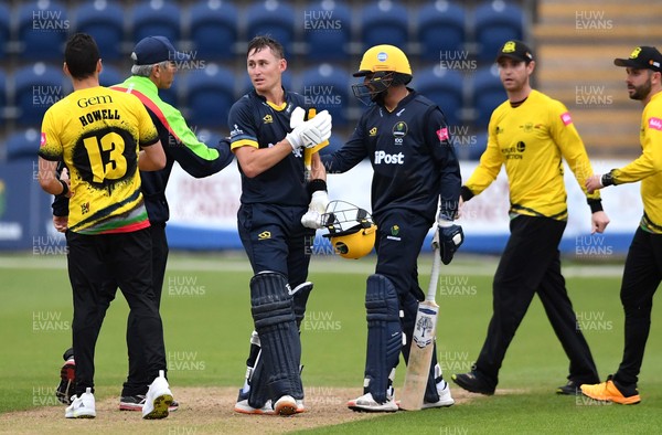 100621 - Glamorgan v Gloucestershire - Vitality Blast - Marcus Labuschagne of Glamorgan at the end of the game