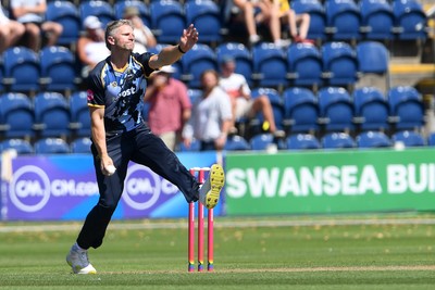 130725 - Glamorgan v Gloucestershire - T20, Vitality Blast - Timm Van Der Gugten of Glamorgan bowling