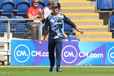 130725 - Glamorgan v Gloucestershire - T20, Vitality Blast - Asa Tribe of Glamorgan catches the ball to dismiss Miles Hammond of Gloucestershire