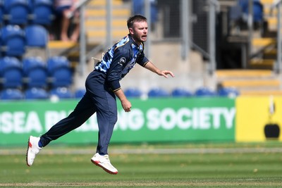 130725 - Glamorgan v Gloucestershire - T20, Vitality Blast - Mason Crane of Glamorgan bowling