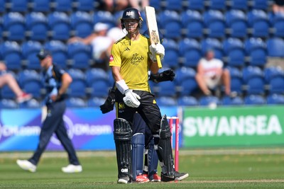 130725 - Glamorgan v Gloucestershire - T20, Vitality Blast - Ben Charlesworth of Gloucestershire hits 50