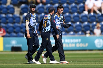 130725 - Glamorgan v Gloucestershire - T20, Vitality Blast - Ned Leonard of Glamorgan bowls the ball to dismiss Jack Taylor of Gloucestershire 