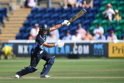 130725 - Glamorgan v Gloucestershire - T20, Vitality Blast - Kiran Carlson of Glamorgan batting