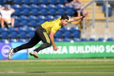 130725 - Glamorgan v Gloucestershire - T20, Vitality Blast - Marchant de Lange of Gloucestershire bowling