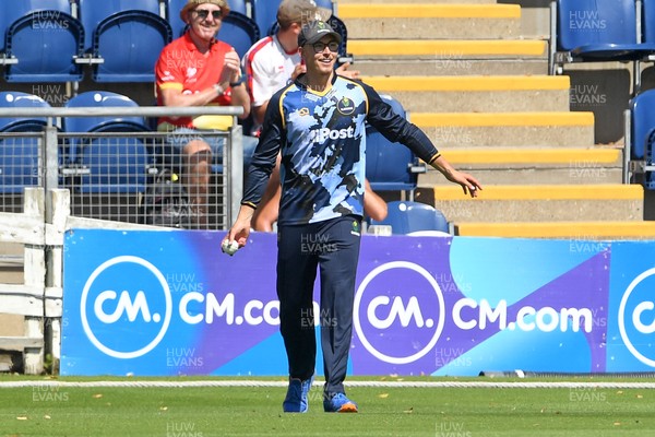 130725 - Glamorgan v Gloucestershire - T20, Vitality Blast - Asa Tribe of Glamorgan catches the ball to dismiss Miles Hammond of Gloucestershire