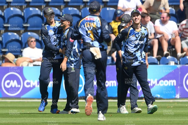 130725 - Glamorgan v Gloucestershire - T20, Vitality Blast - Asa Tribe of Glamorgan catches the ball to dismiss Miles Hammond of Gloucestershire