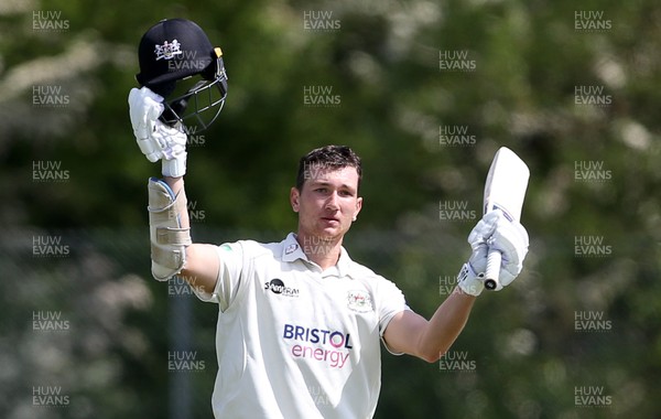 140519 - Glamorgan v Gloucestershire - Specsavers County Championship - Division Two - James Bracey of Gloucestershire acknowledges his century
