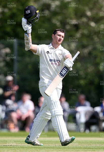 140519 - Glamorgan v Gloucestershire - Specsavers County Championship - Division Two - James Bracey of Gloucestershire acknowledges his century