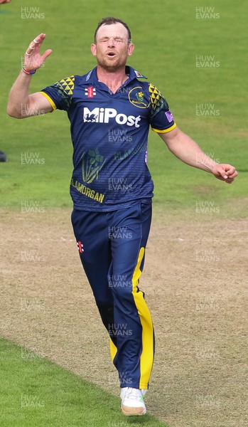 180518 - Glamorgan v Gloucestershire, Royal London One Day Cup - Graham Wagg of Glamorgan reacts after bowling