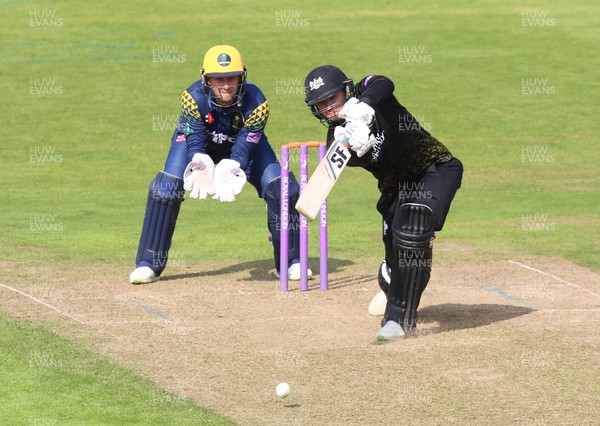 180518 - Glamorgan v Gloucestershire, Royal London One Day Cup - George Hankins of Gloucestershire plays a shot off the bowling of Colin Ingram of Glamorgan