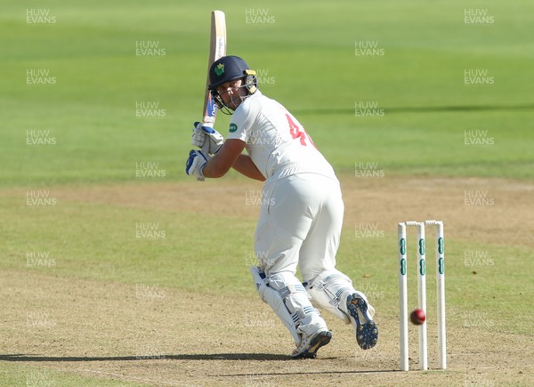 190917 - Glamorgan v Gloucestershire, Specsavers County Championship, Div 2 - Chris Cooke of Glamorgan sends the ball away for four runs