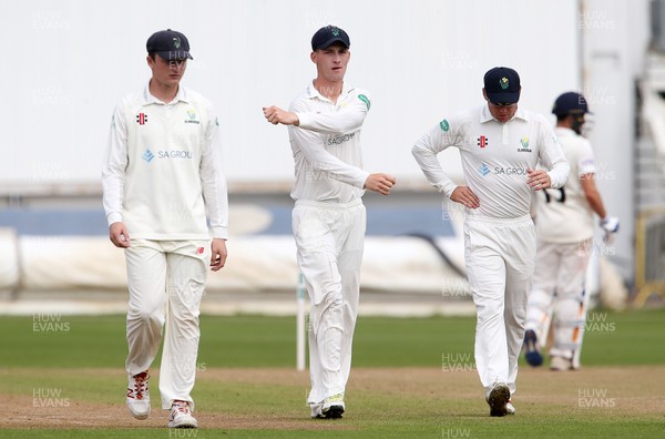 200917 - Glamorgan v Gloucestershire - Specsavers County Championship Division Two - Aneurin Donald, Nick Selman and Colin Ingram of Glamorgan