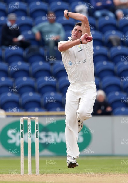 200917 - Glamorgan v Gloucestershire - Specsavers County Championship Division Two - Ruaidhri Smith of Glamorgan bowling