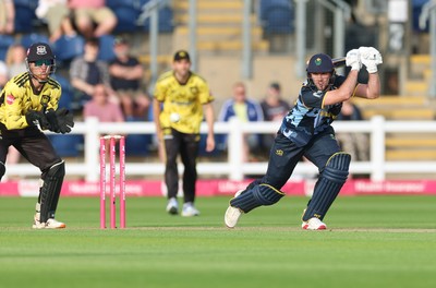 230526 - Glamorgan v Gloucestershire, Vitality Blast Men -  Chris Cooke of Glamorgan  plays a shot