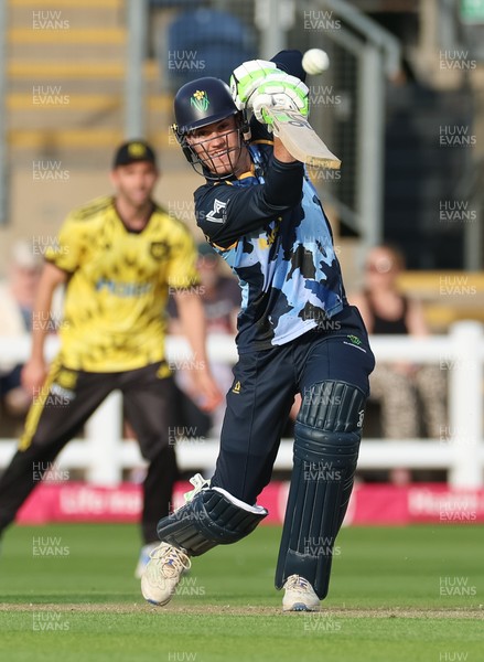 230526 - Glamorgan v Gloucestershire, Vitality Blast Men -  Ben Kellaway of Glamorgan plays a shot