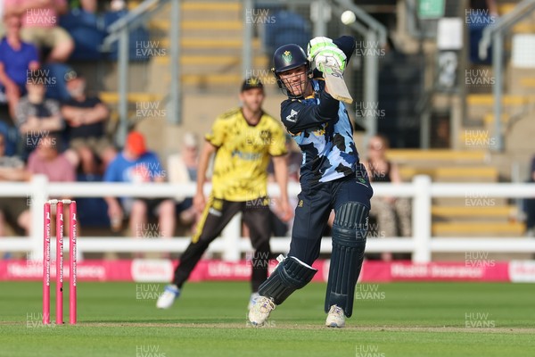 230526 - Glamorgan v Gloucestershire, Vitality Blast Men -  Ben Kellaway of Glamorgan plays a shot