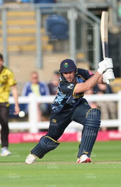 230526 - Glamorgan v Gloucestershire, Vitality Blast Men -  Chris Cooke of Glamorgan  plays a shot